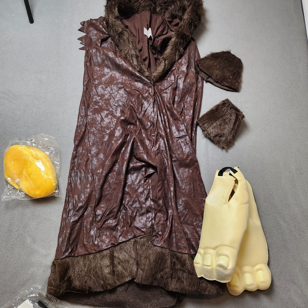 Barney Rubble / Flintstones cave man costume for Halloween Size XL - Picture 3 of 11